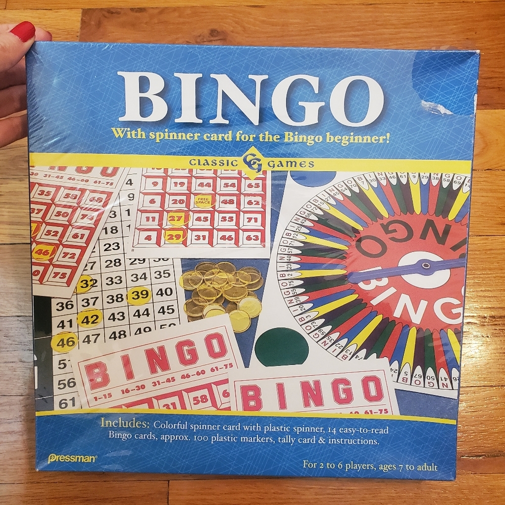 Pressman Classic Bingo Game Set with Spinner Card